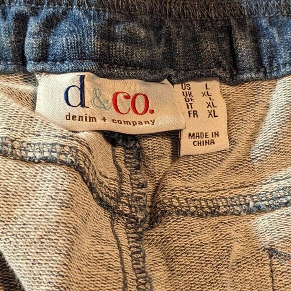 🆕NWT DENIM & CO ANTIQUE WASH BLUE DENIMS W/ELASTIC ANKLE - L - Picture 3 of 6